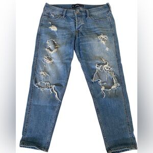 Hollister Vintage Boyfriend 5 Distressed Jeans w27 Cotton/Elastane Distressed
